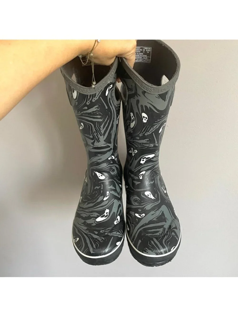 Bogs Spooky Ghosts Rain Boots - Big Kid's 6US / 39EU